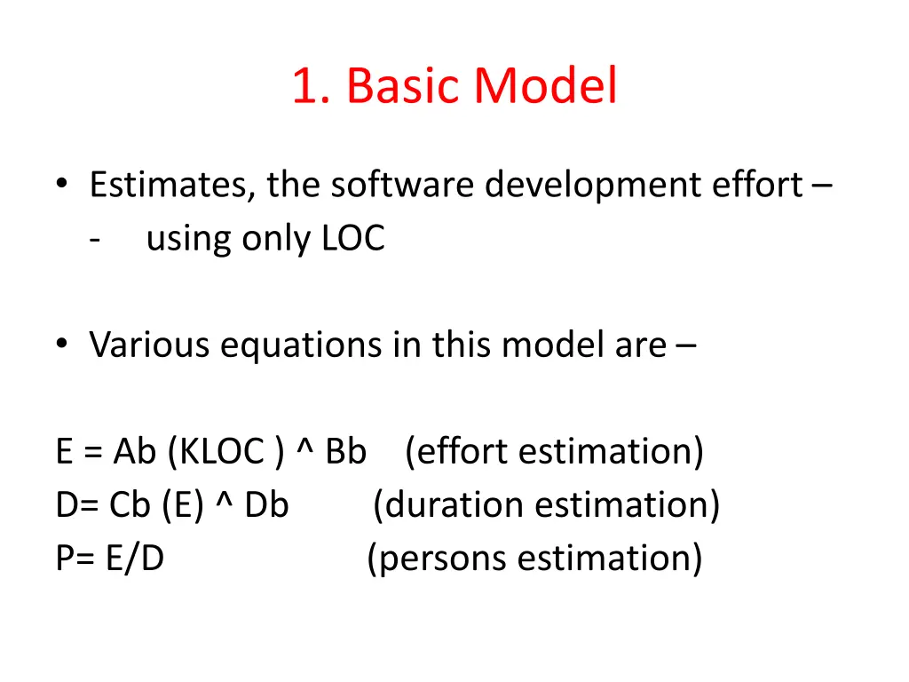 1 basic model