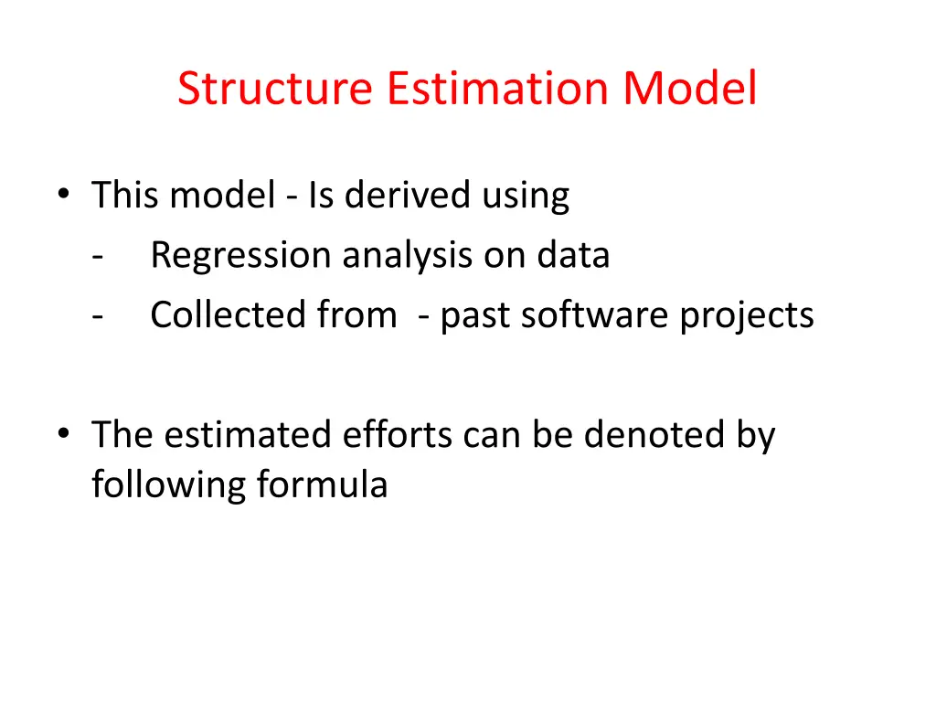 structure estimation model 1