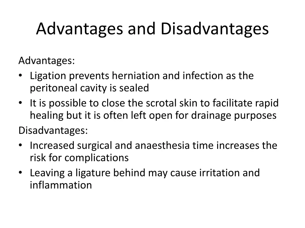 advantages and disadvantages