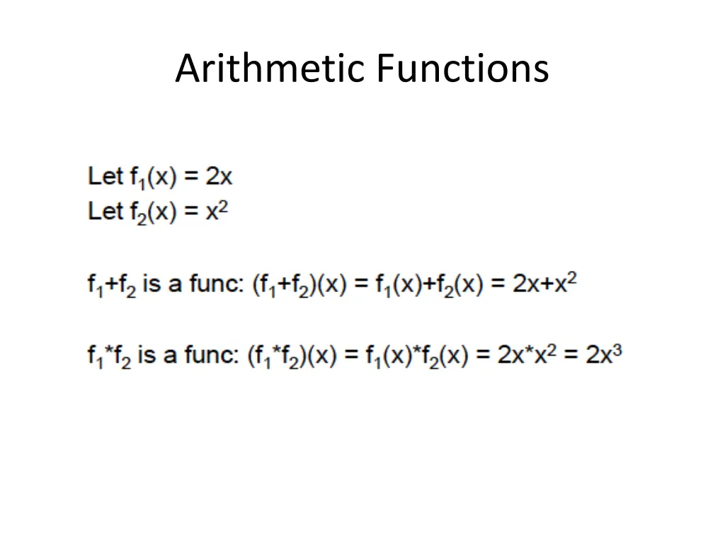 arithmetic functions