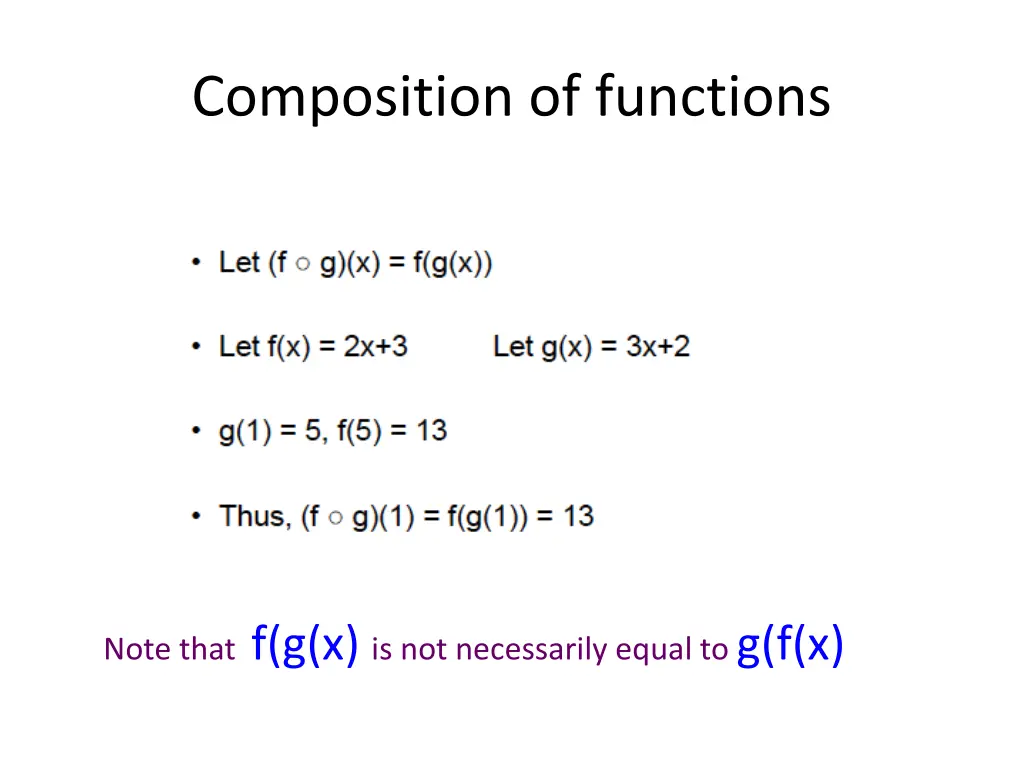 composition of functions