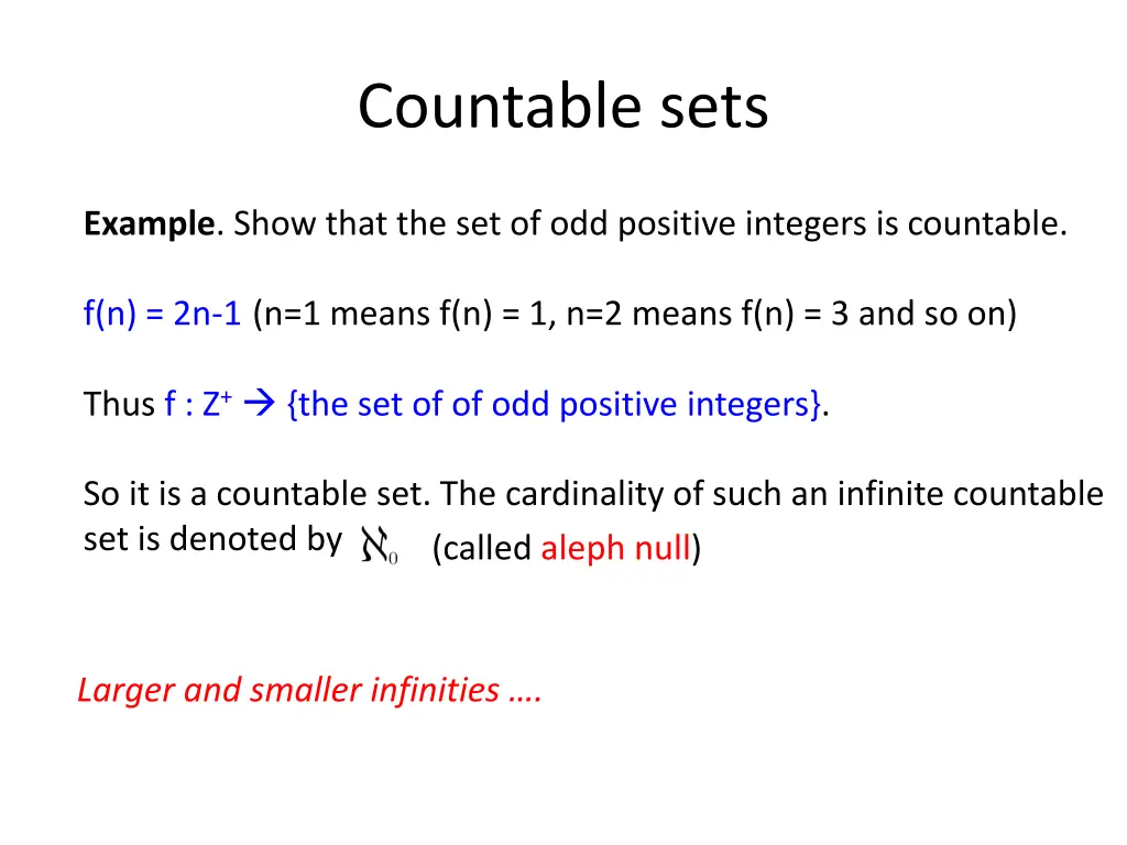 countable sets 1