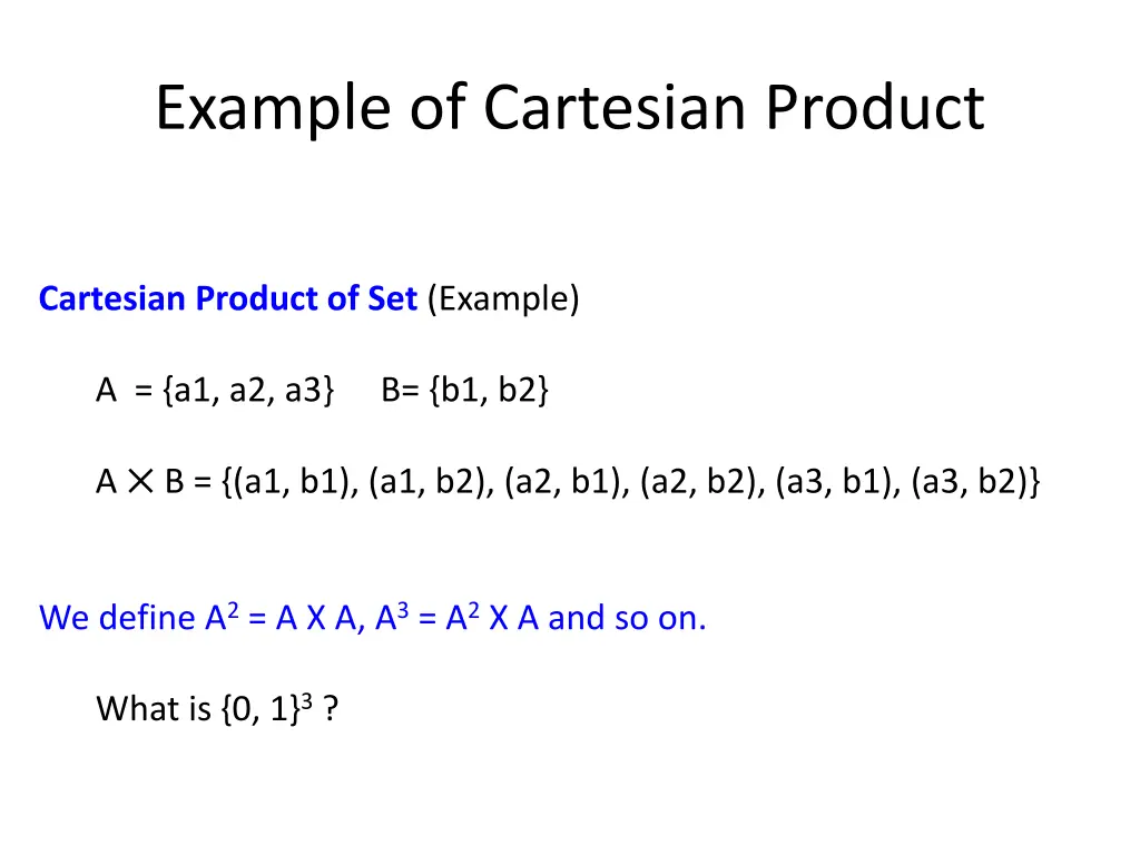 example of cartesian product