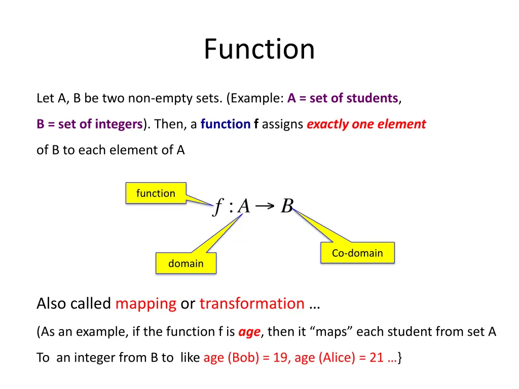 function