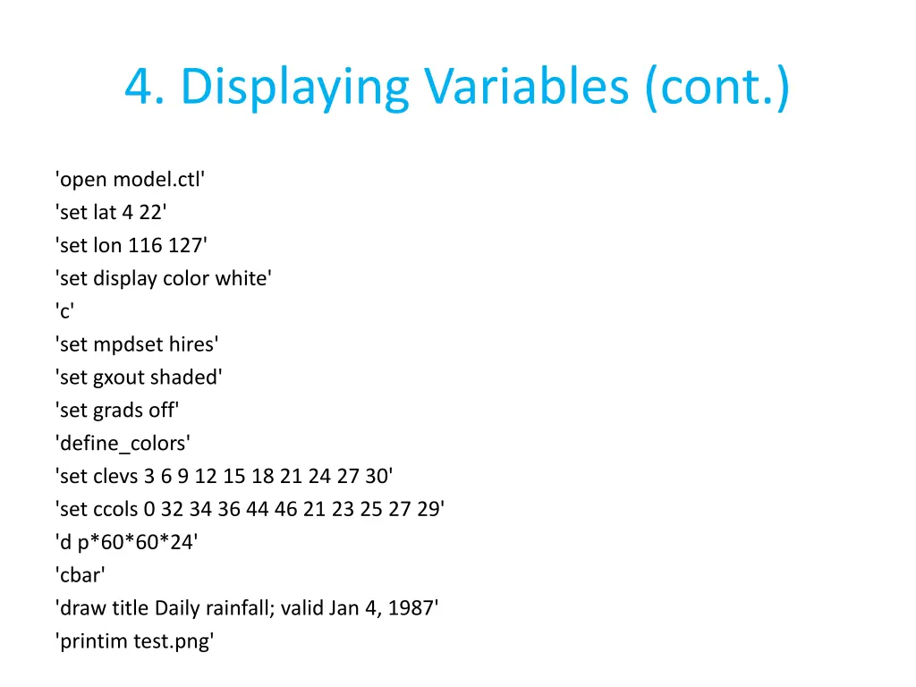 4 displaying variables cont 7