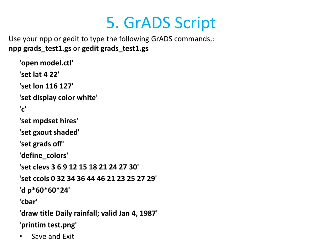 5 grads script