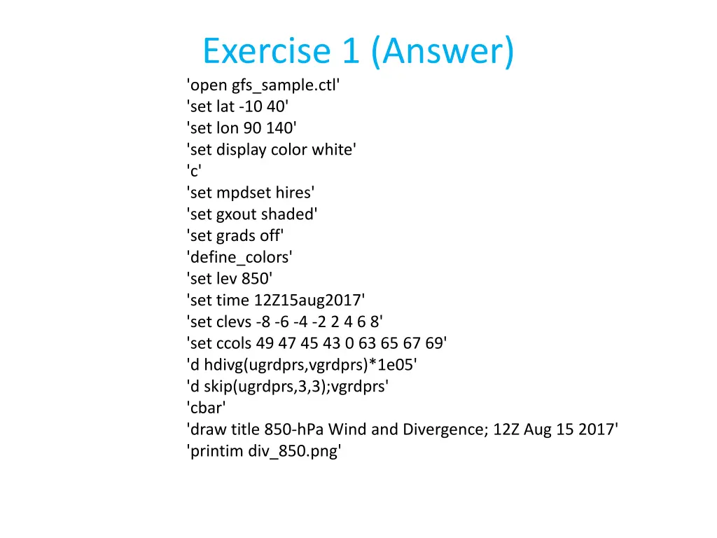 exercise 1 answer open gfs sample