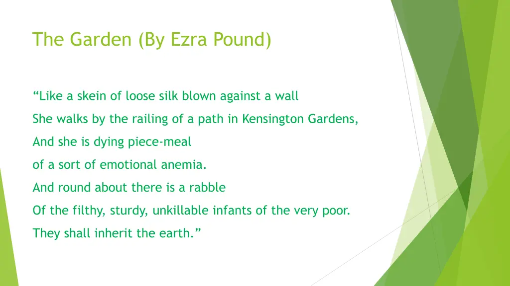 the garden by ezra pound