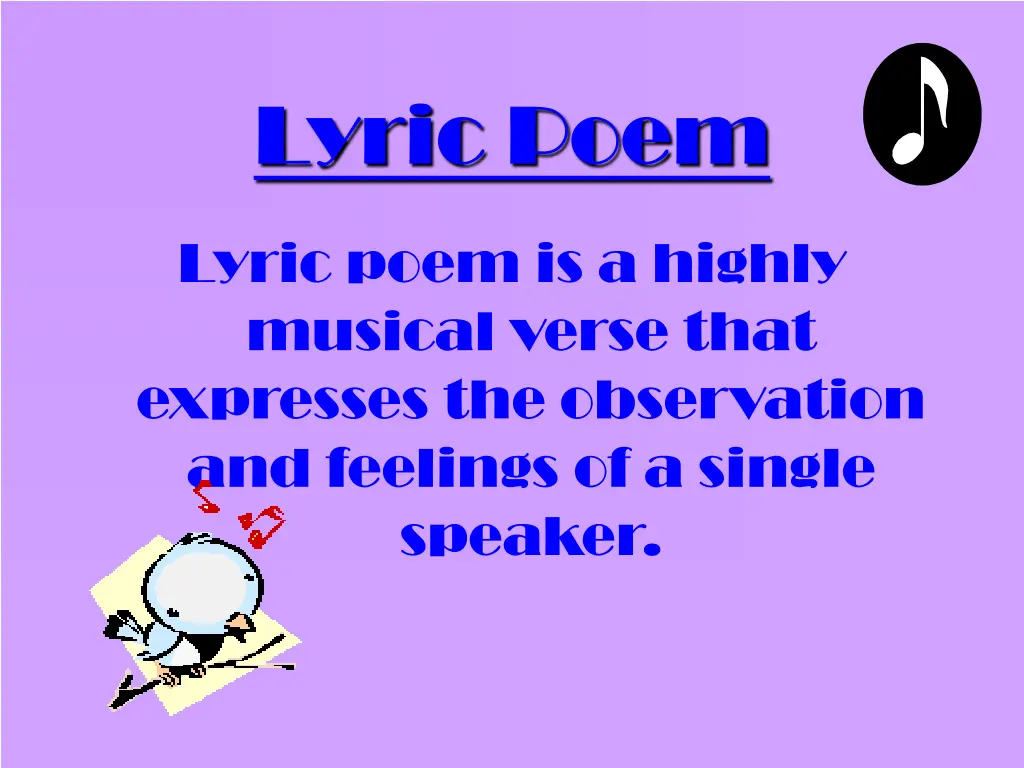 lyric poem