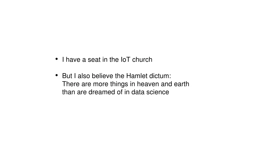 i have a seat in the iot church