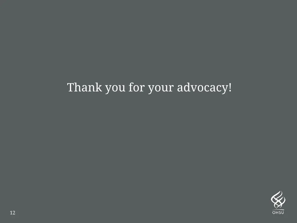 thank you for your advocacy