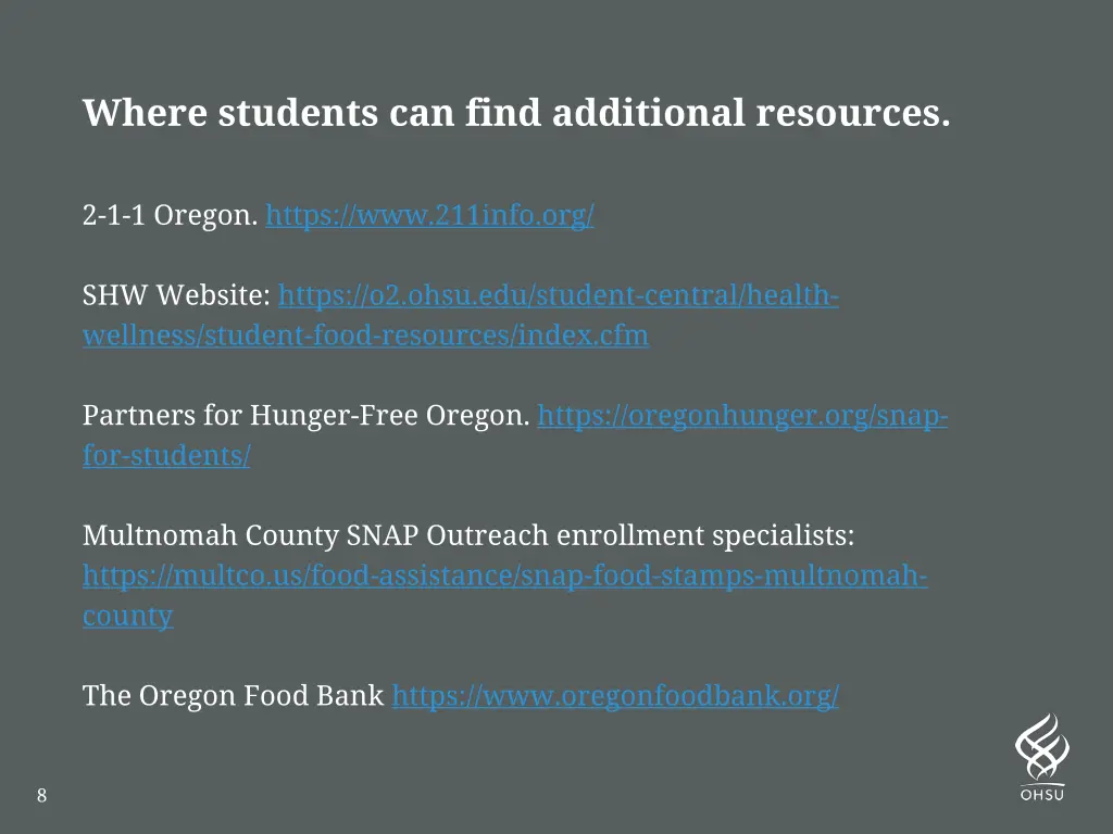 where students can find additional resources