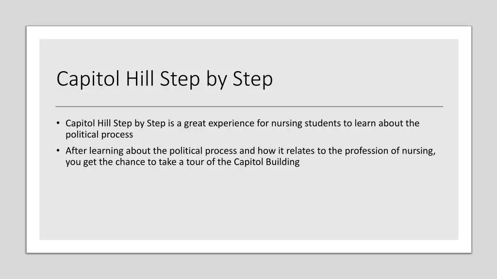 capitol hill step by step