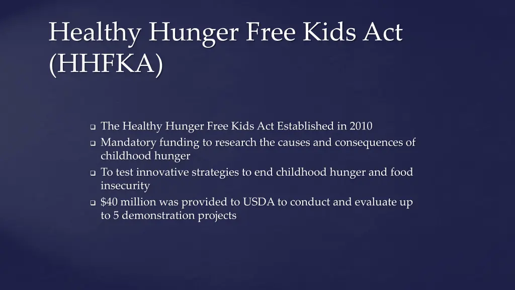 healthy hunger free kids act hhfka