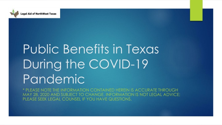 public benefits in texas during the covid