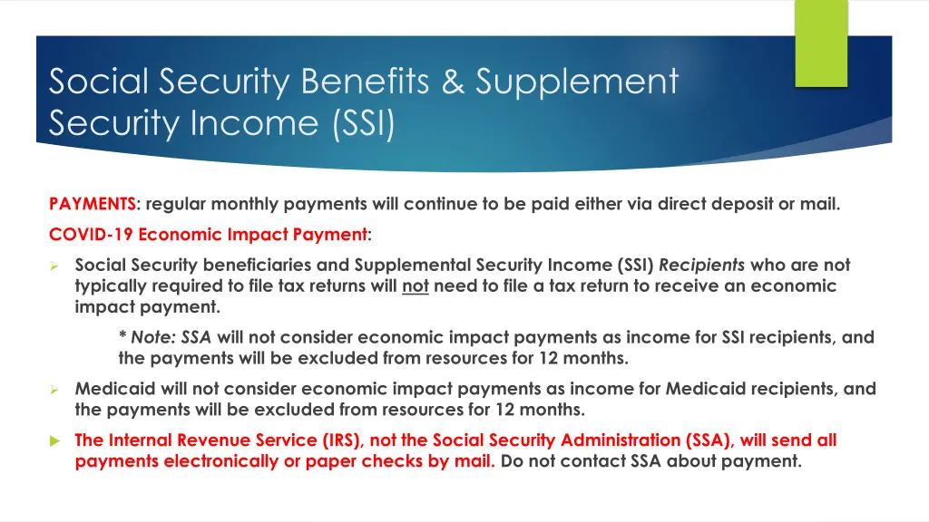 social security benefits supplement security