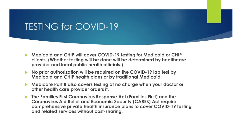 testing for covid 19