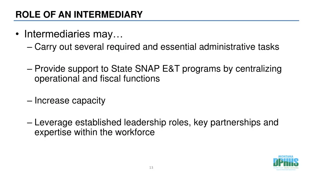 role of an intermediary