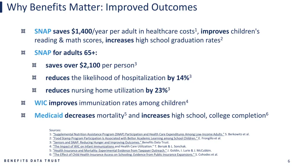 why benefits matter improved outcomes