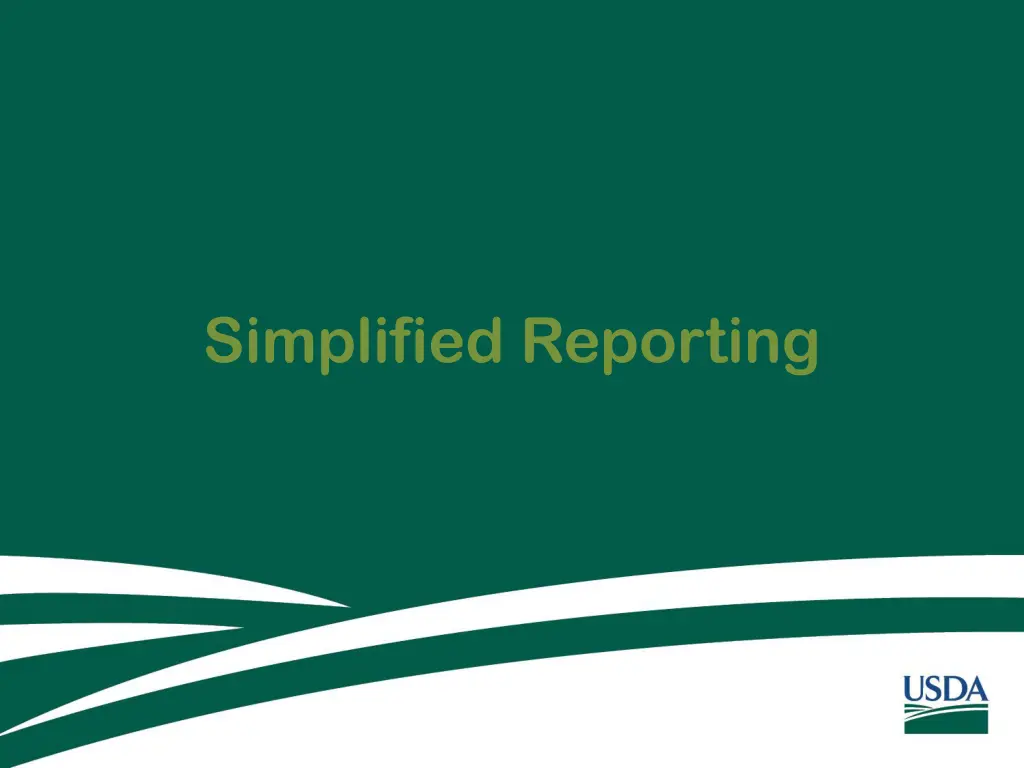 simplified reporting