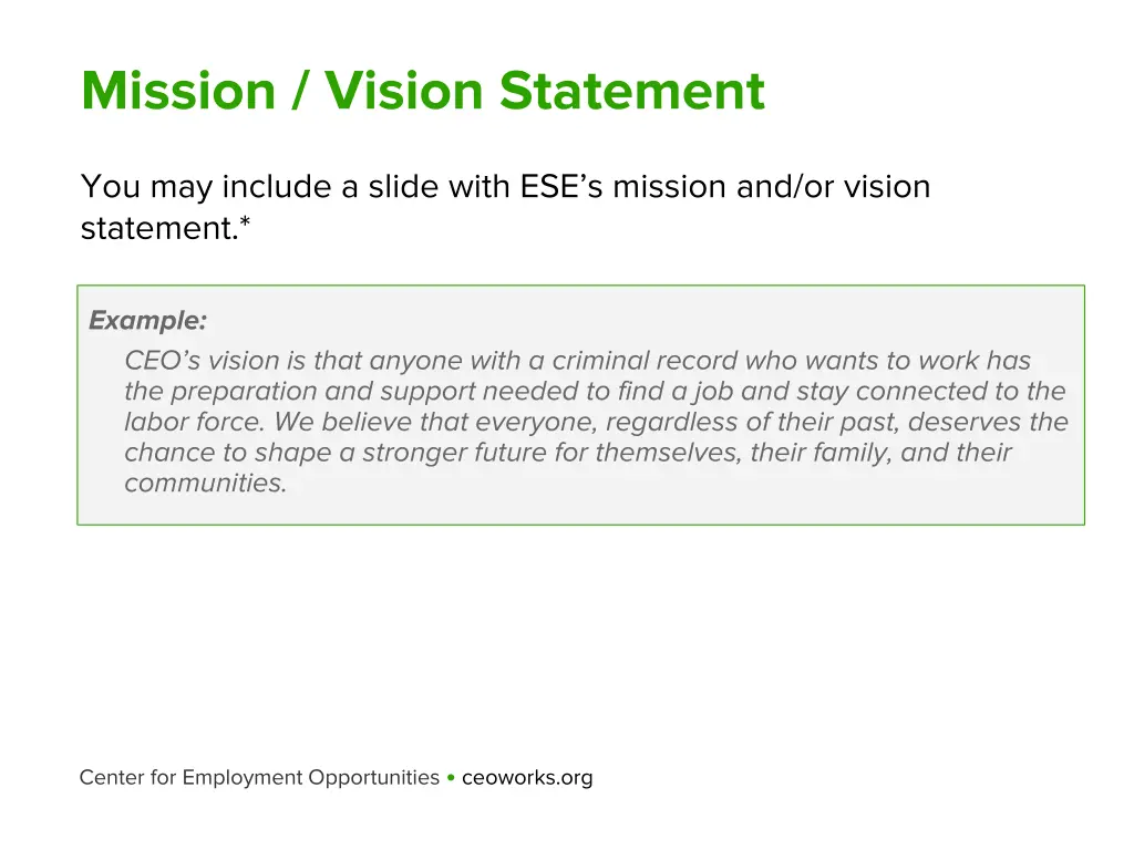 mission vision statement