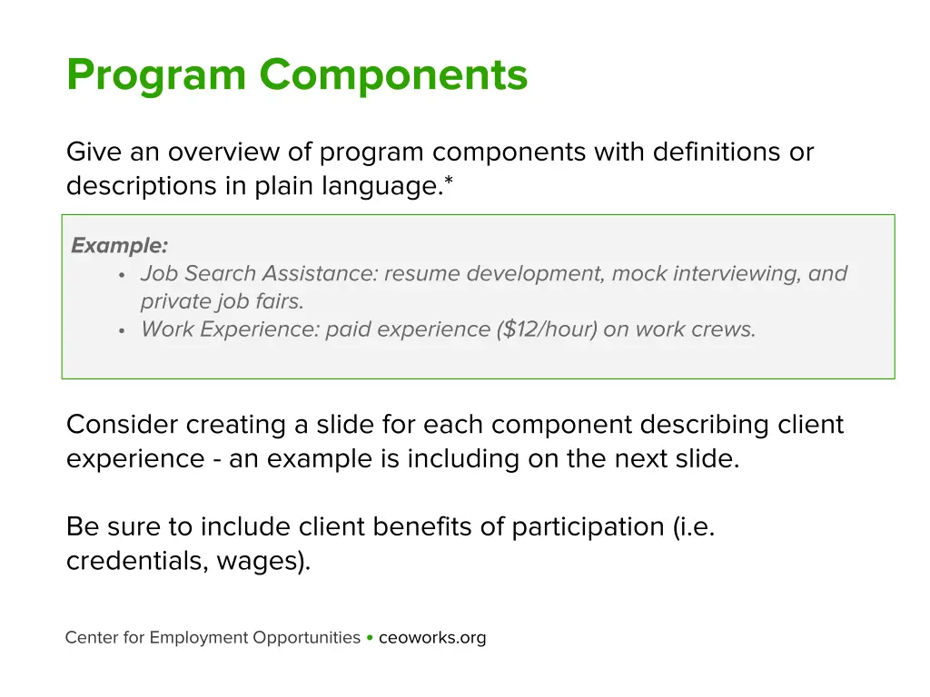 program components