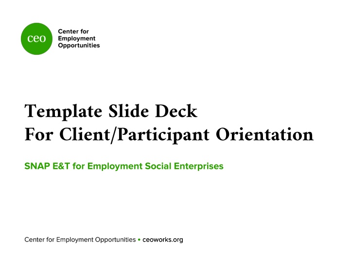 template slide deck for client participant