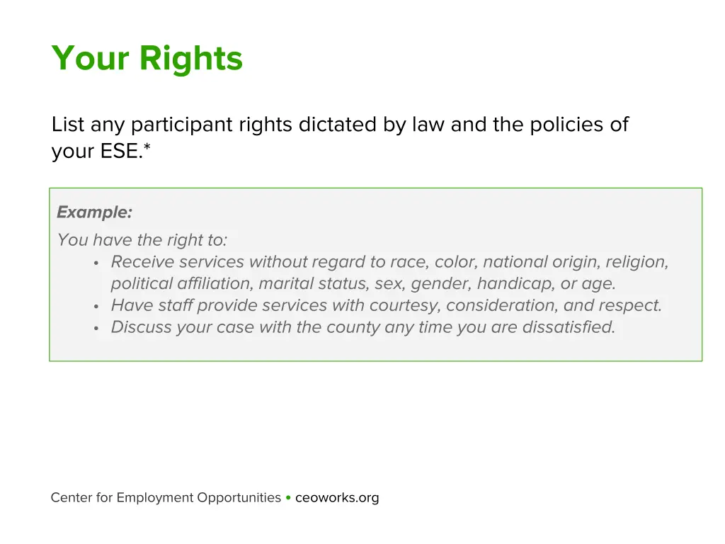 your rights