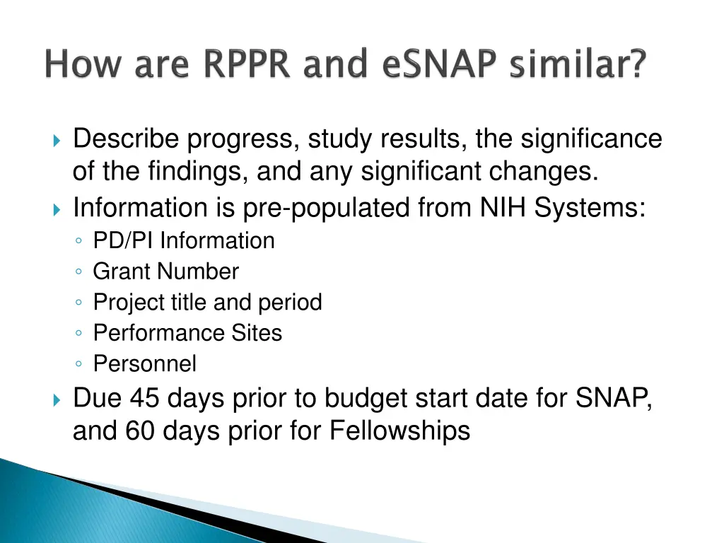 describe progress study results the significance