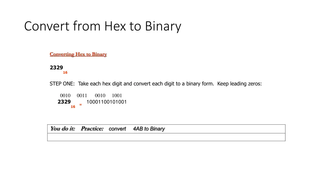 convert from hex to binary