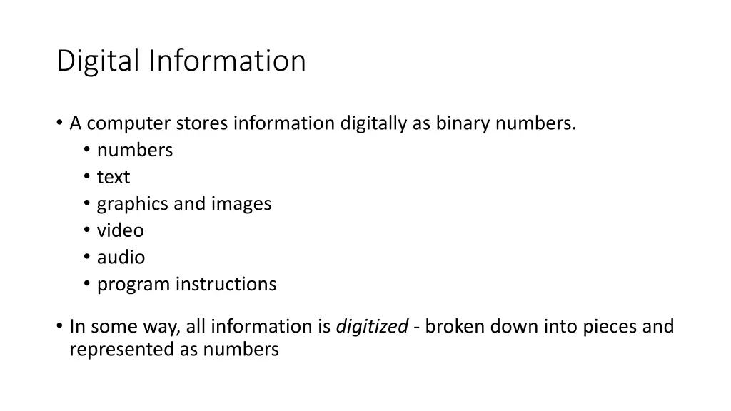 digital information