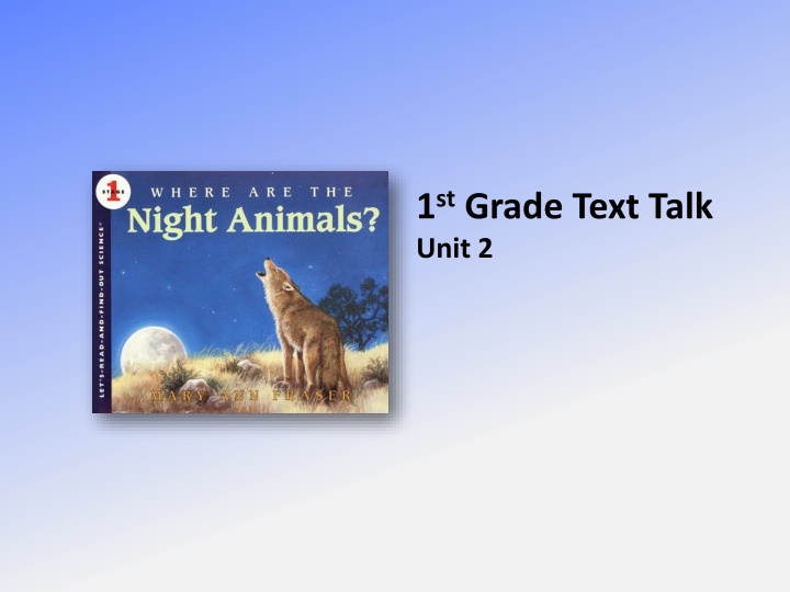 1 st grade text talk unit 2