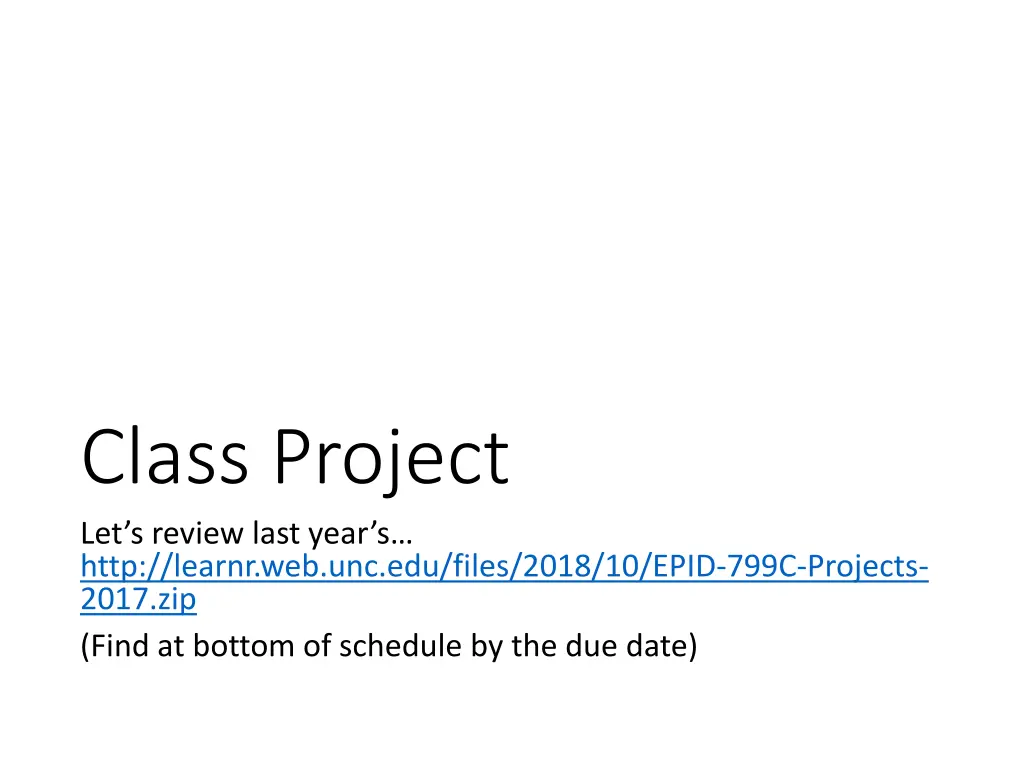 class project let s review last year s http