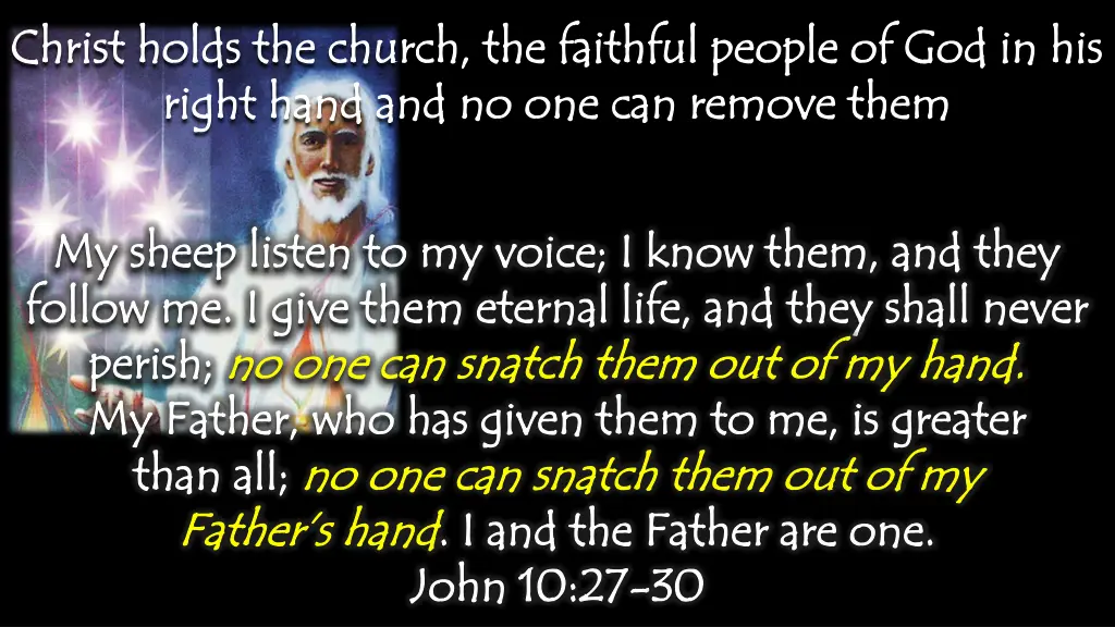 christ holds the church the faithful people