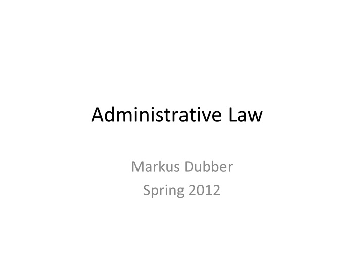 administrative law