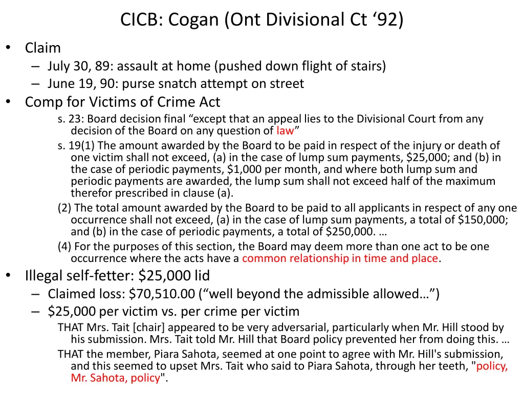 cicb cogan ont divisional ct 92