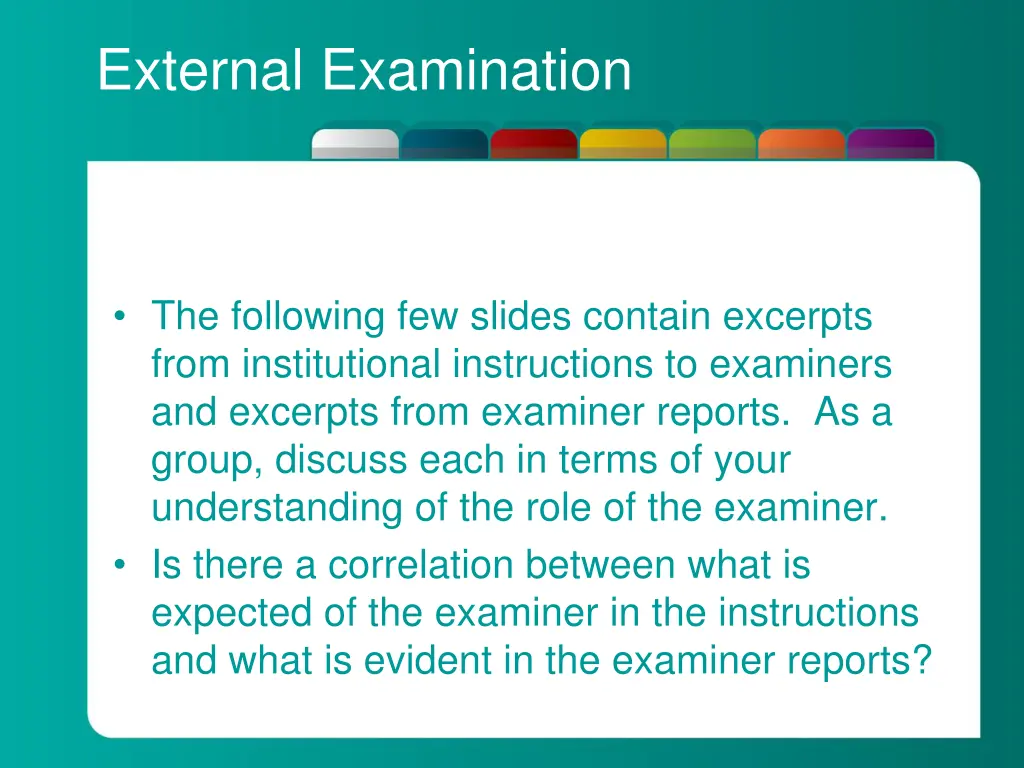 external examination 1