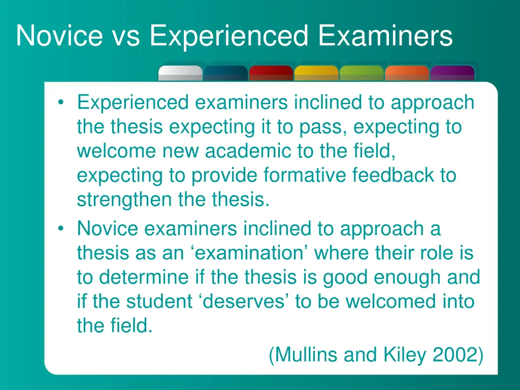 novice vs experienced examiners 1