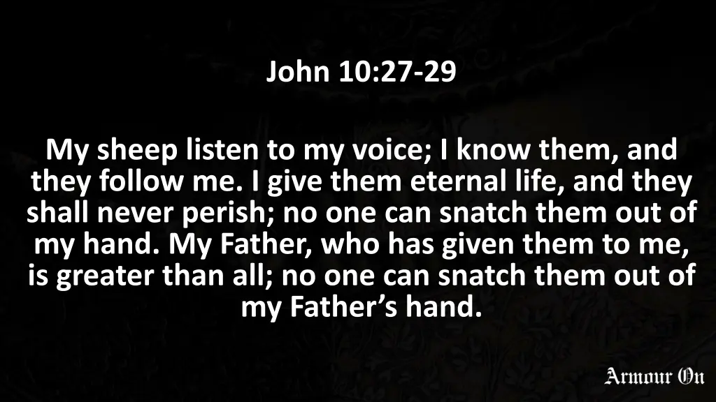 john 10 27 29