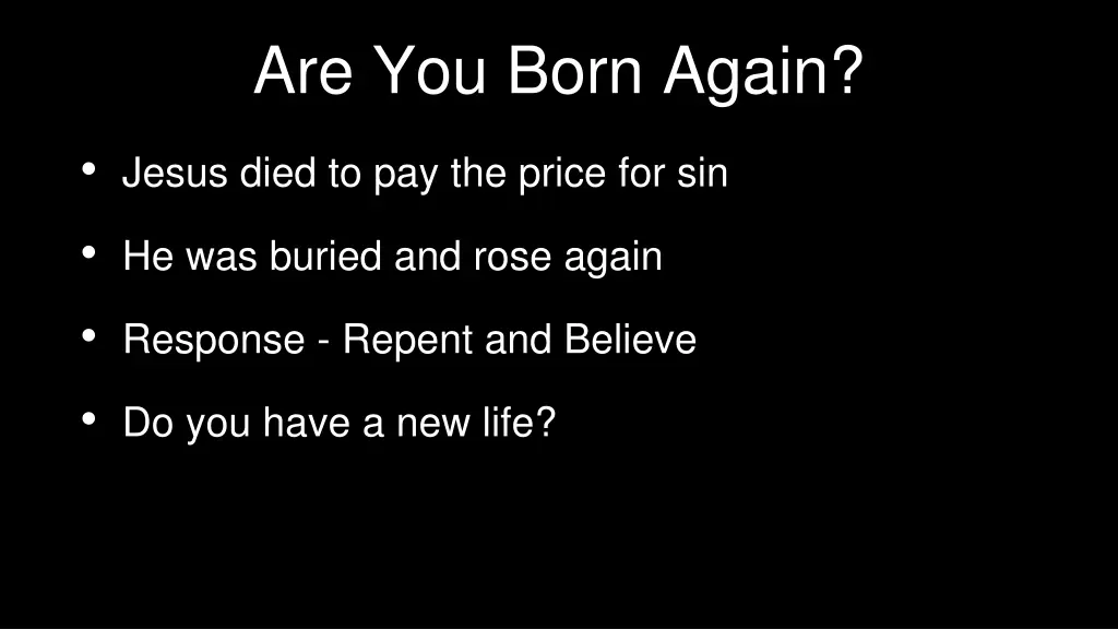 are you born again