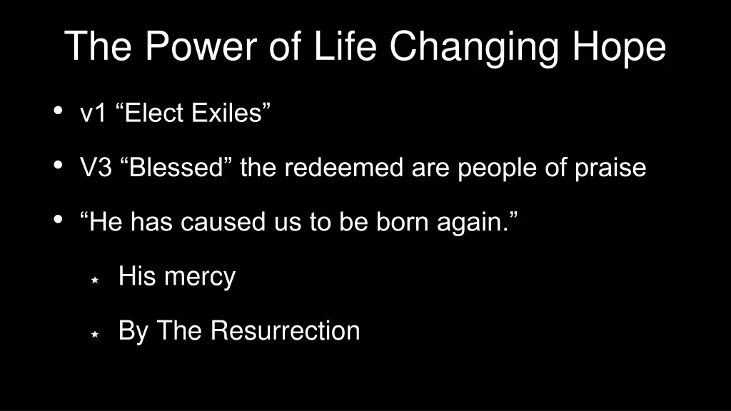 the power of life changing hope