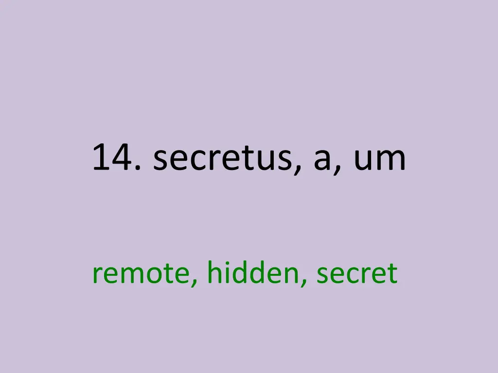 14 secretus a um 1