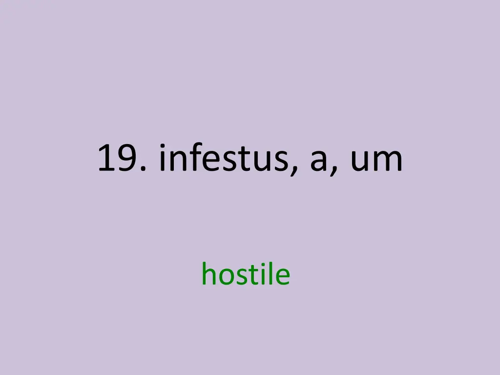 19 infestus a um 1