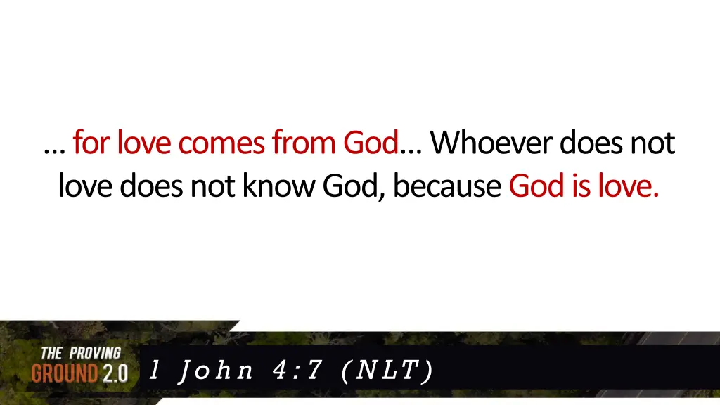 for love comes from god whoever does not love