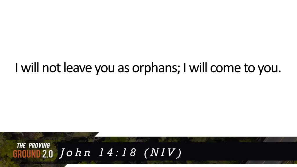 i will not leave you as orphans i will come to you