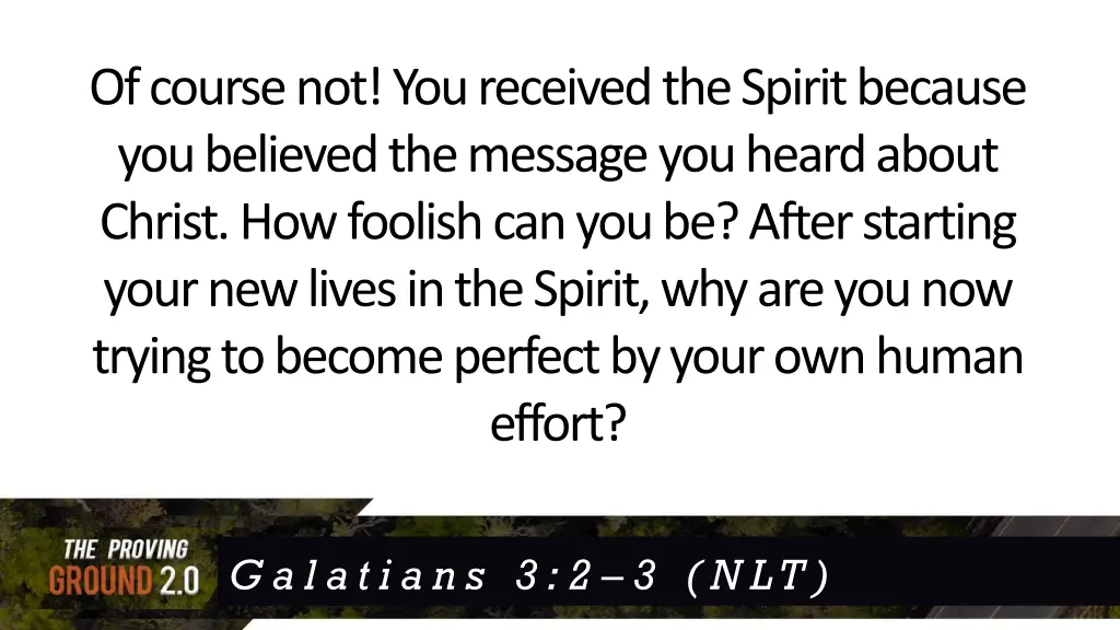 of course not you received the spirit because