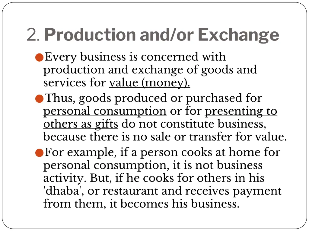 2 production and or exchange