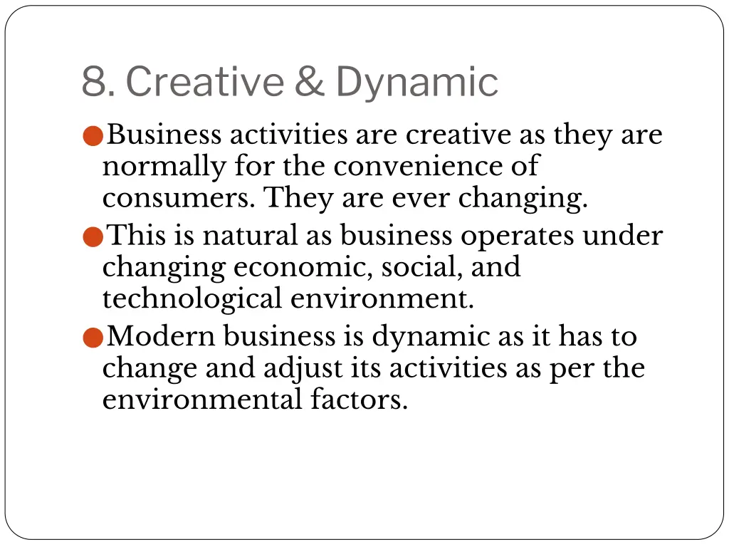 8 creative dynamic