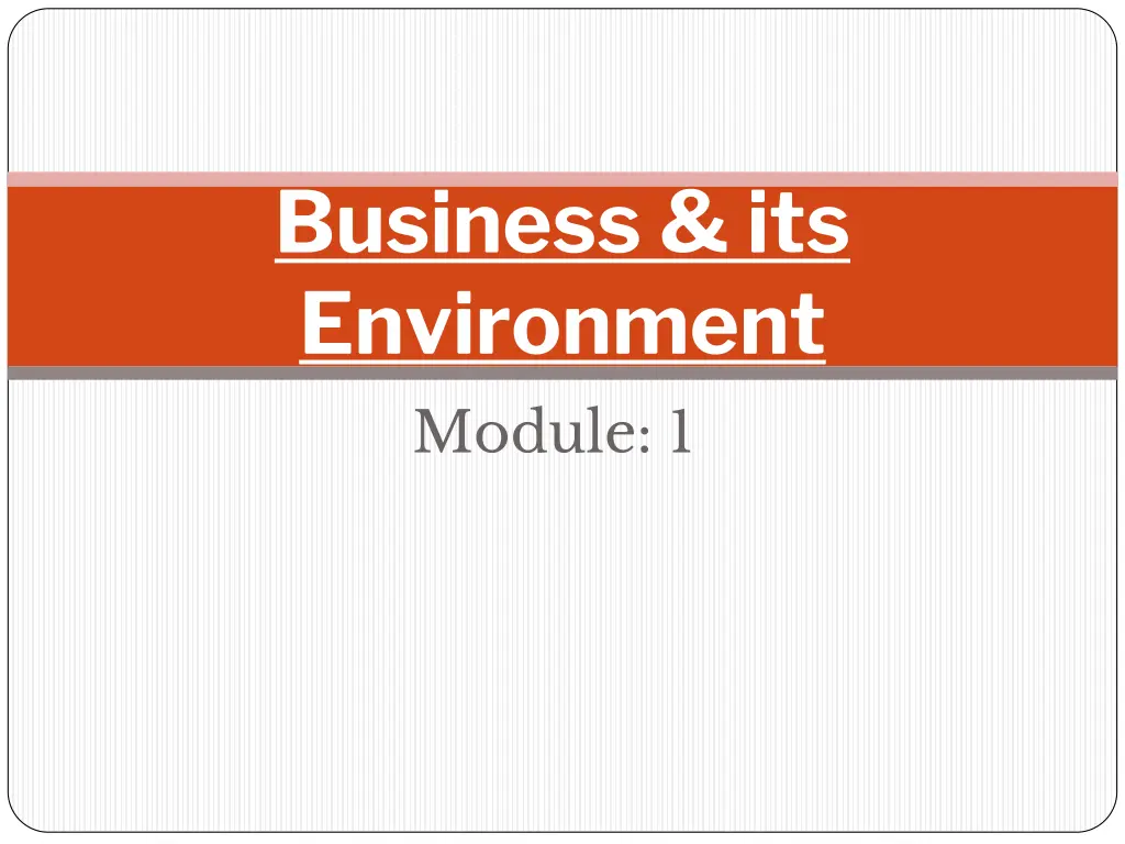 business its environment