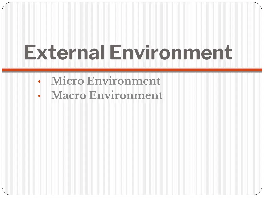 external environment 1